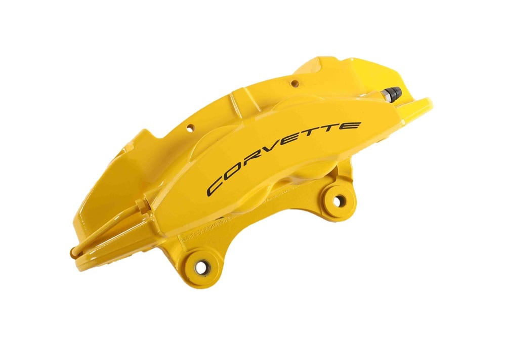 GM Genuine Parts Velocity Yellow Rear Drivers Side Brake Caliper