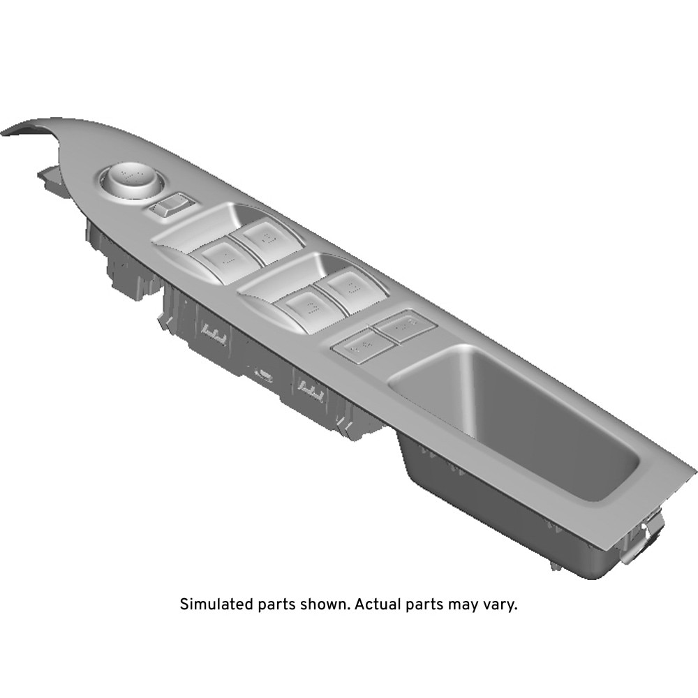 GM Genuine Parts Black Carbon Fiber Front Driver Side Door Accessory Switch Mount Plate