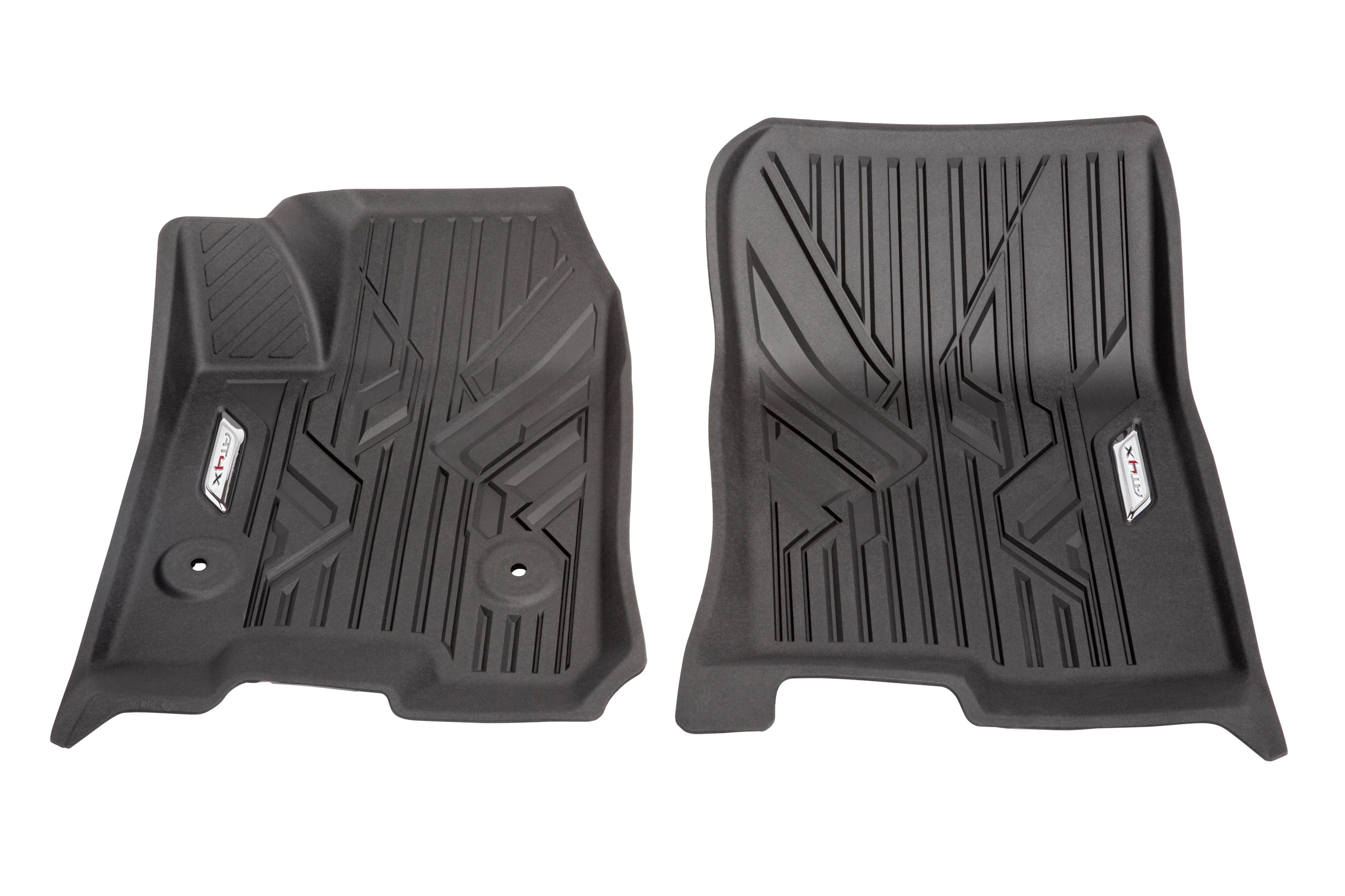 First-Row Premium All-Weather Floor Liners in Jet Black with Chrome AT4X Logo