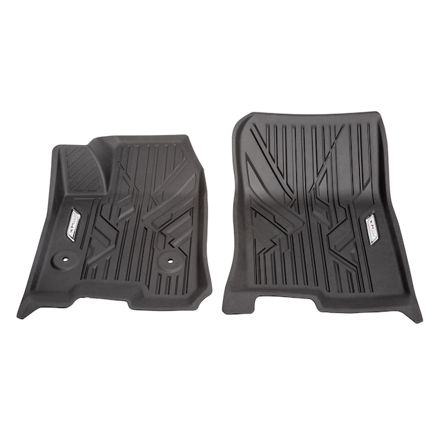 First-Row Premium All-Weather Floor Liners in Jet Black with Chrome AT4X Logo