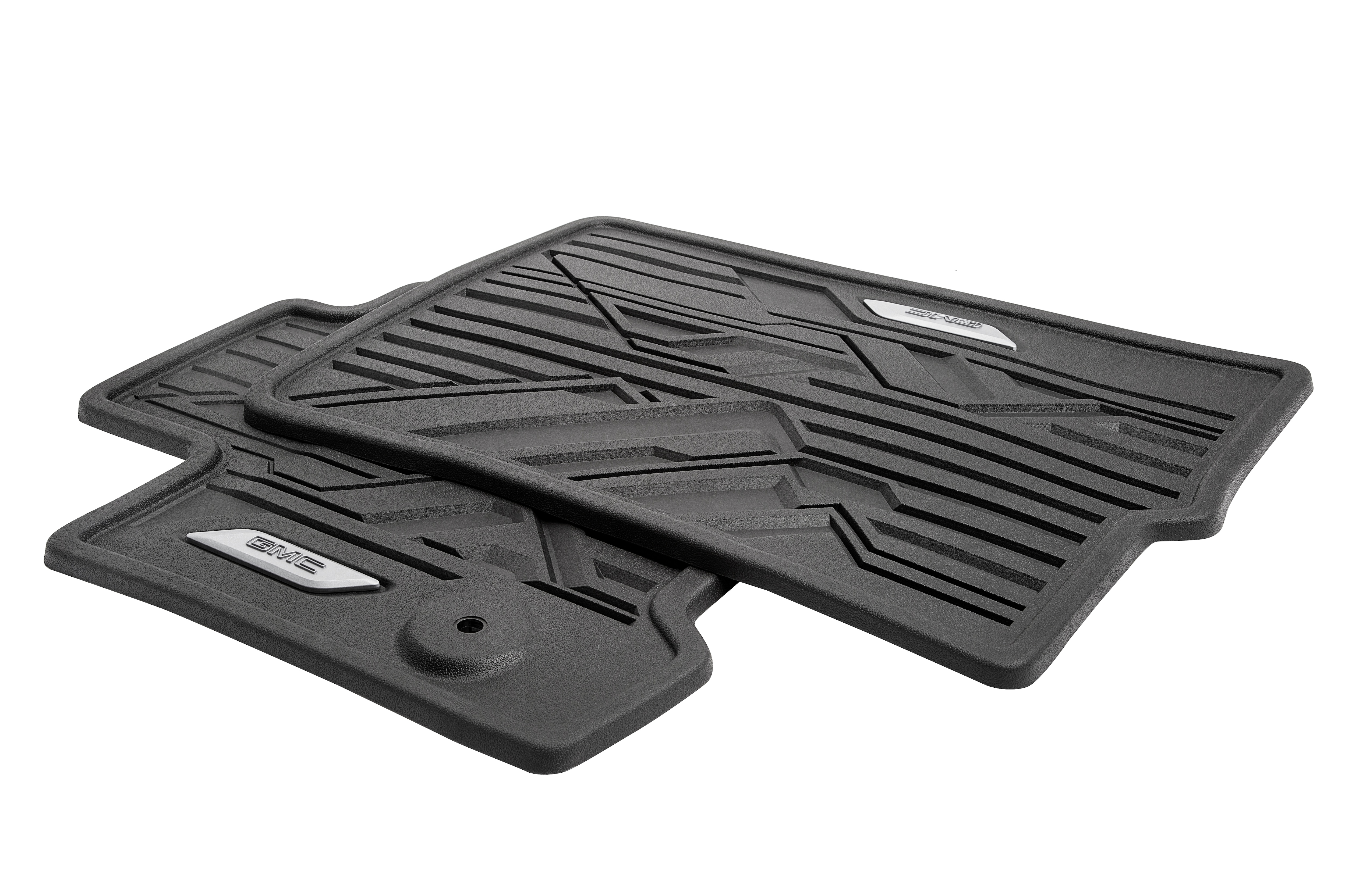 First-Row Premium All-Weather Floor Mats in Jet Black with GMC