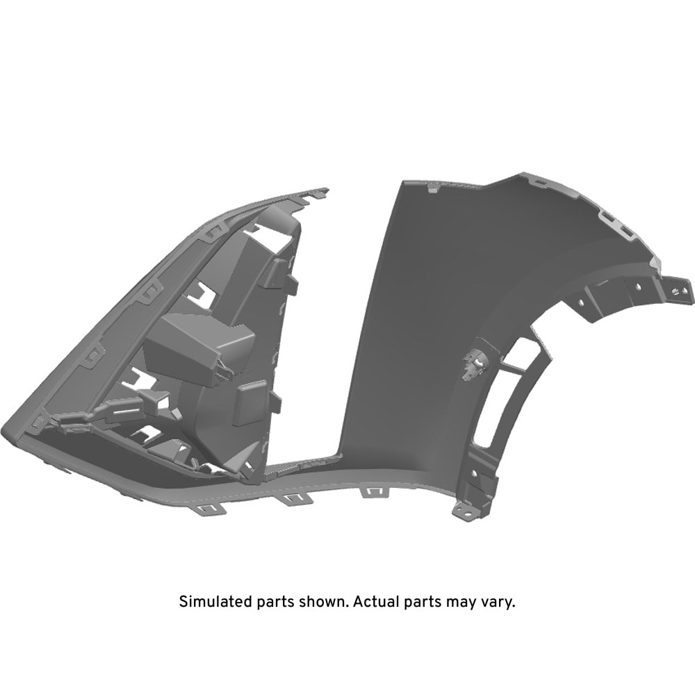 GM Genuine Parts Primed Front Bumper Passenger Side Upper Fascia