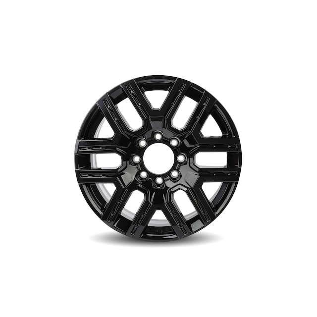 22x9-Inch Split-Spoke Aluminum Wheel in High Gloss Black