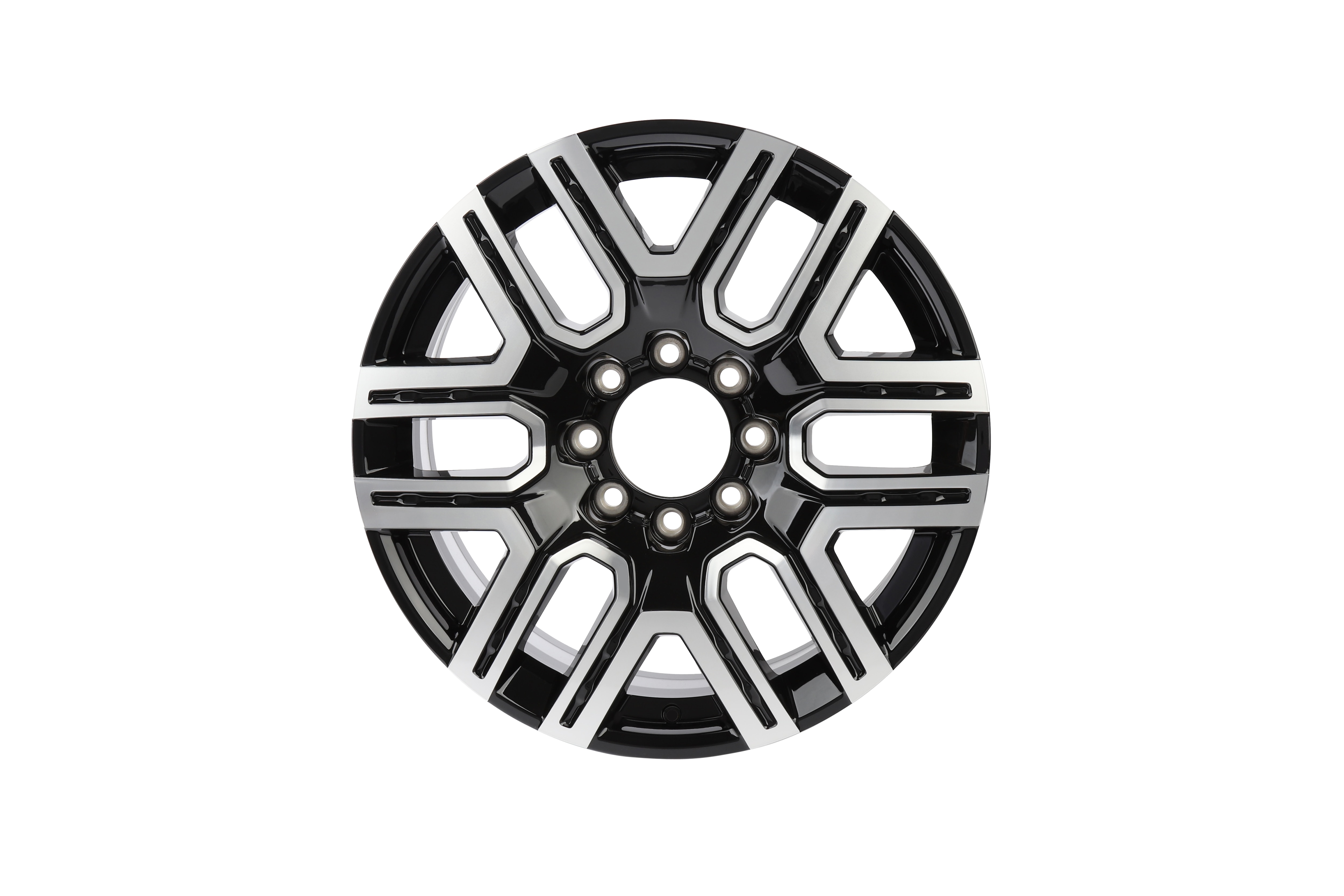 22x9-Inch Multi-Spoke Aluminum Wheel in High Gloss Black with