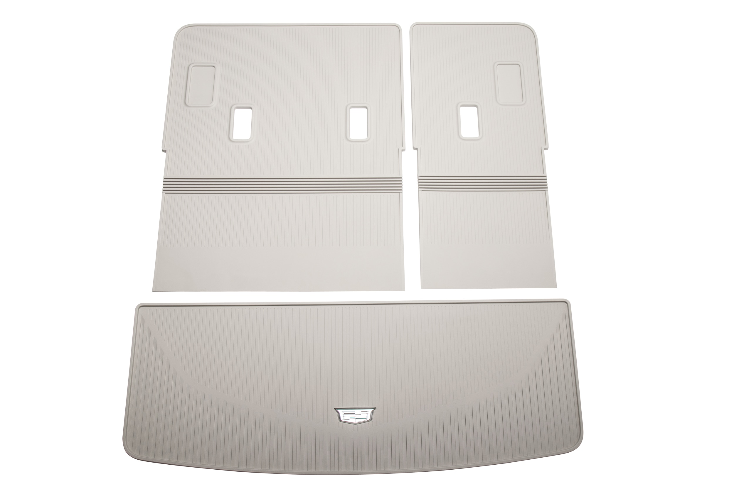 Integrated Cargo Liner in Whisper Beige with Cadillac Logo