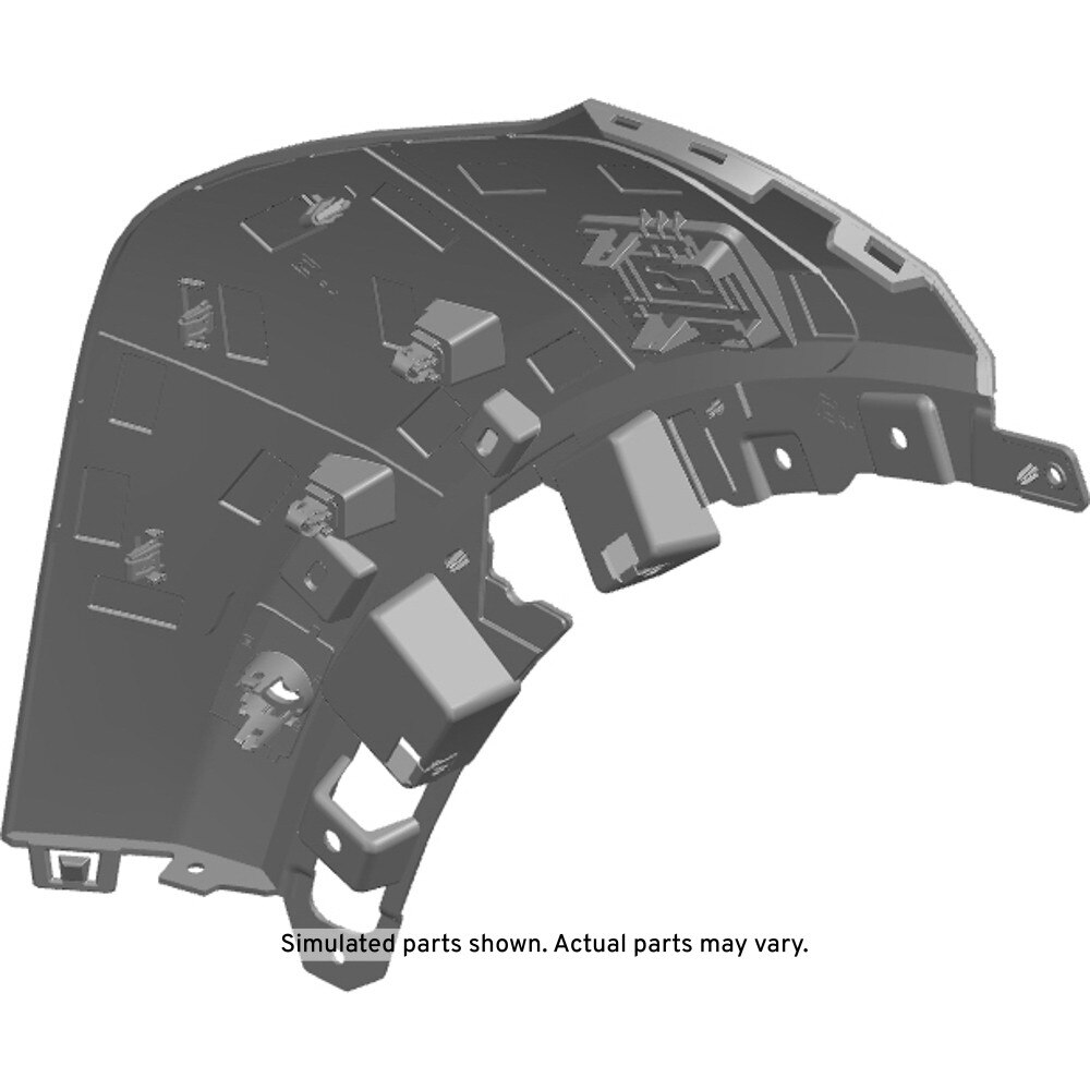 GM Genuine Parts Primed Front Bumper Passenger Side Upper Fascia