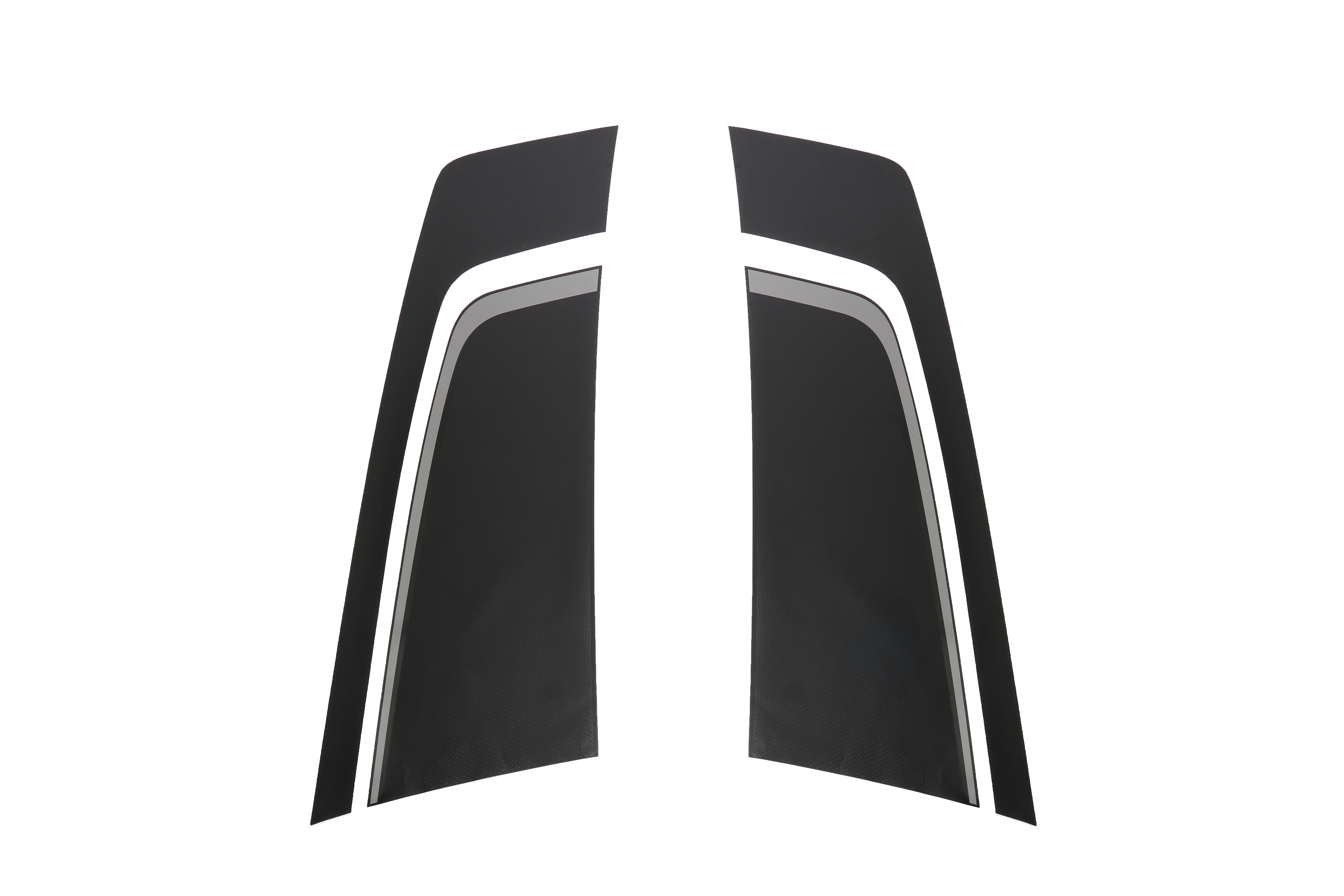 Hood Decal Package in Black Vinyl with Silver Accents
