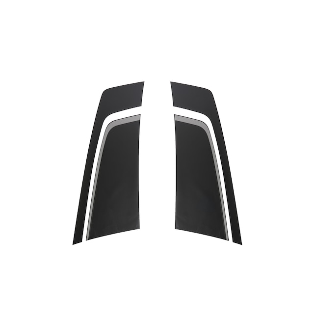 Hood Decal Package in Black Vinyl with Silver Accents