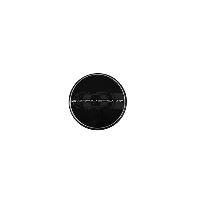Center Cap in Black with Grand Sport Script and Corvette Silhouette
