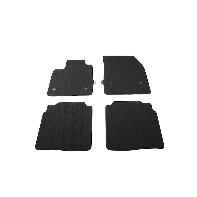 First- and Second-Row Premium Carpeted Floor Mats in Noir with Cadillac Script