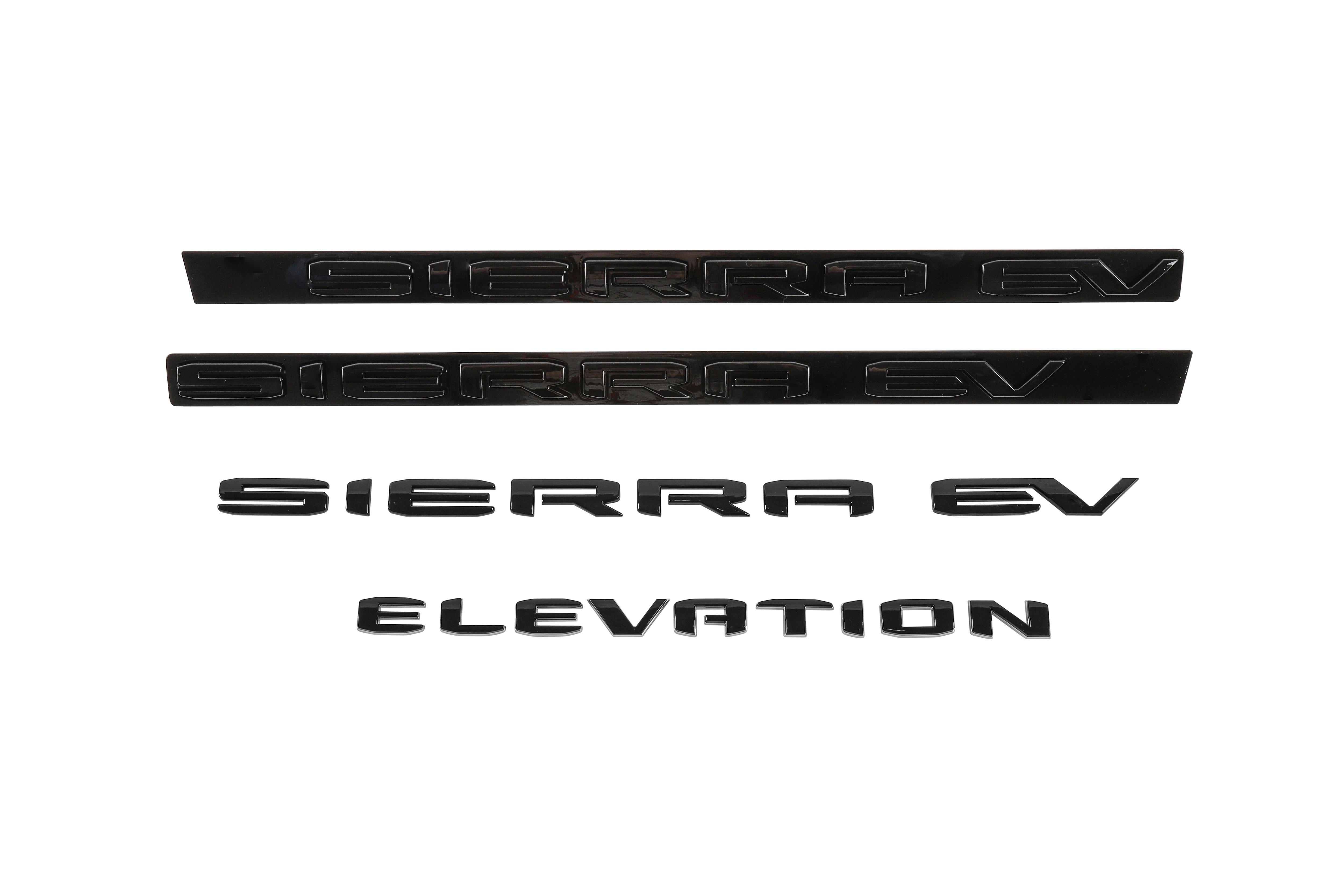 Sierra EV Elevation Emblems in Black