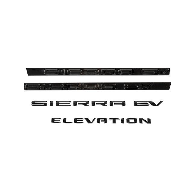 Sierra EV Elevation Emblems in Black