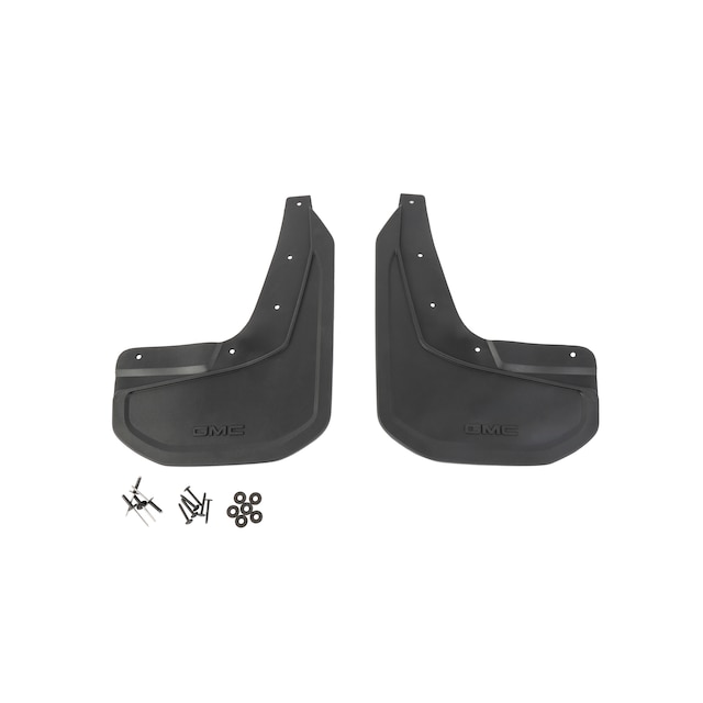Rear Flat Splash Guards Molded in Black with GMC Logo