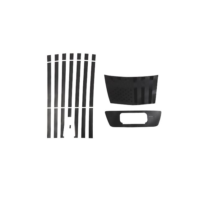 Hood and Roof American Flag Decal Package in Black with ZR1X Logo (for Corvette ZR1X Convertible)
