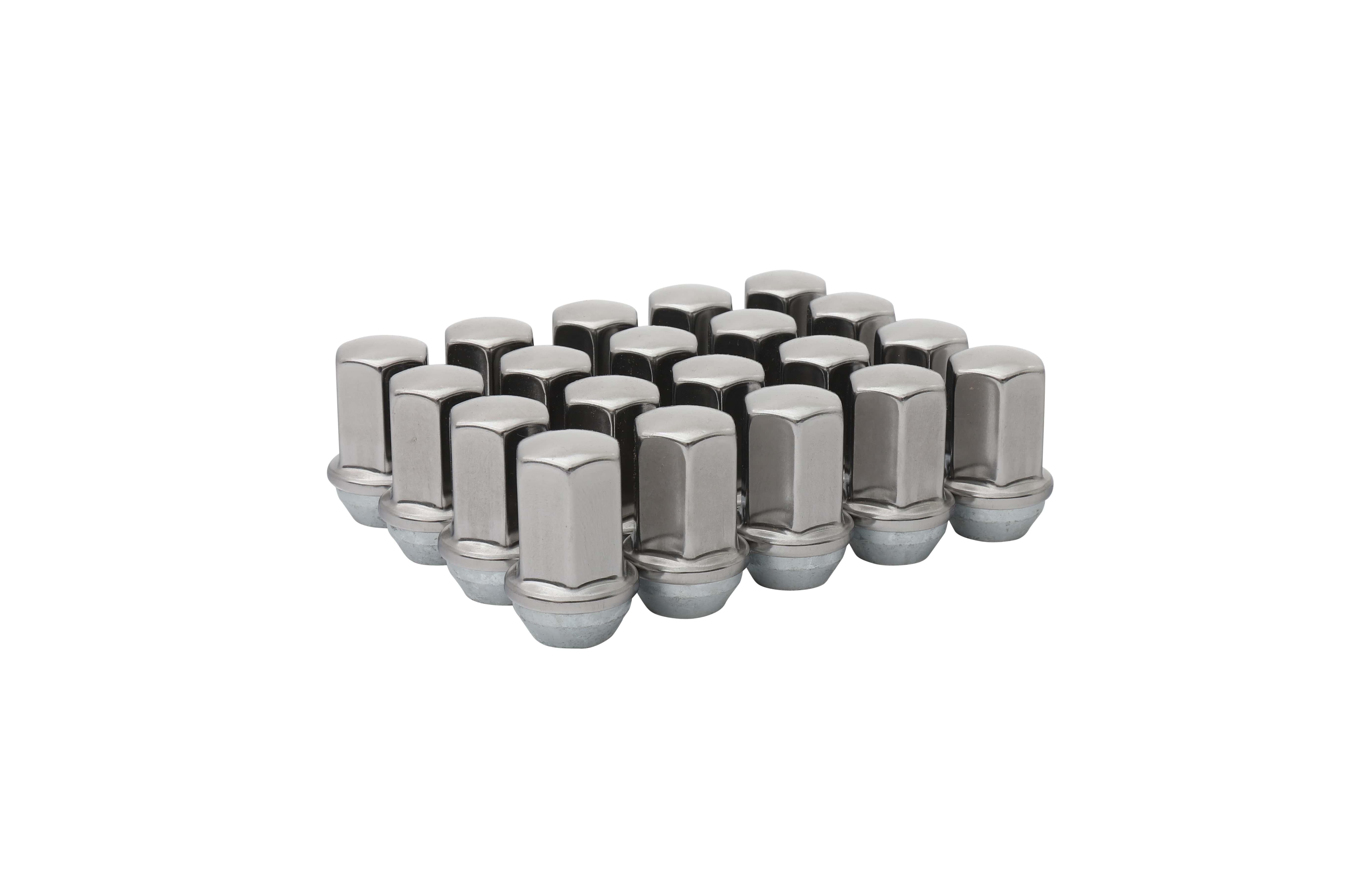 Pack of 20 Lug Nuts in Bright Finish