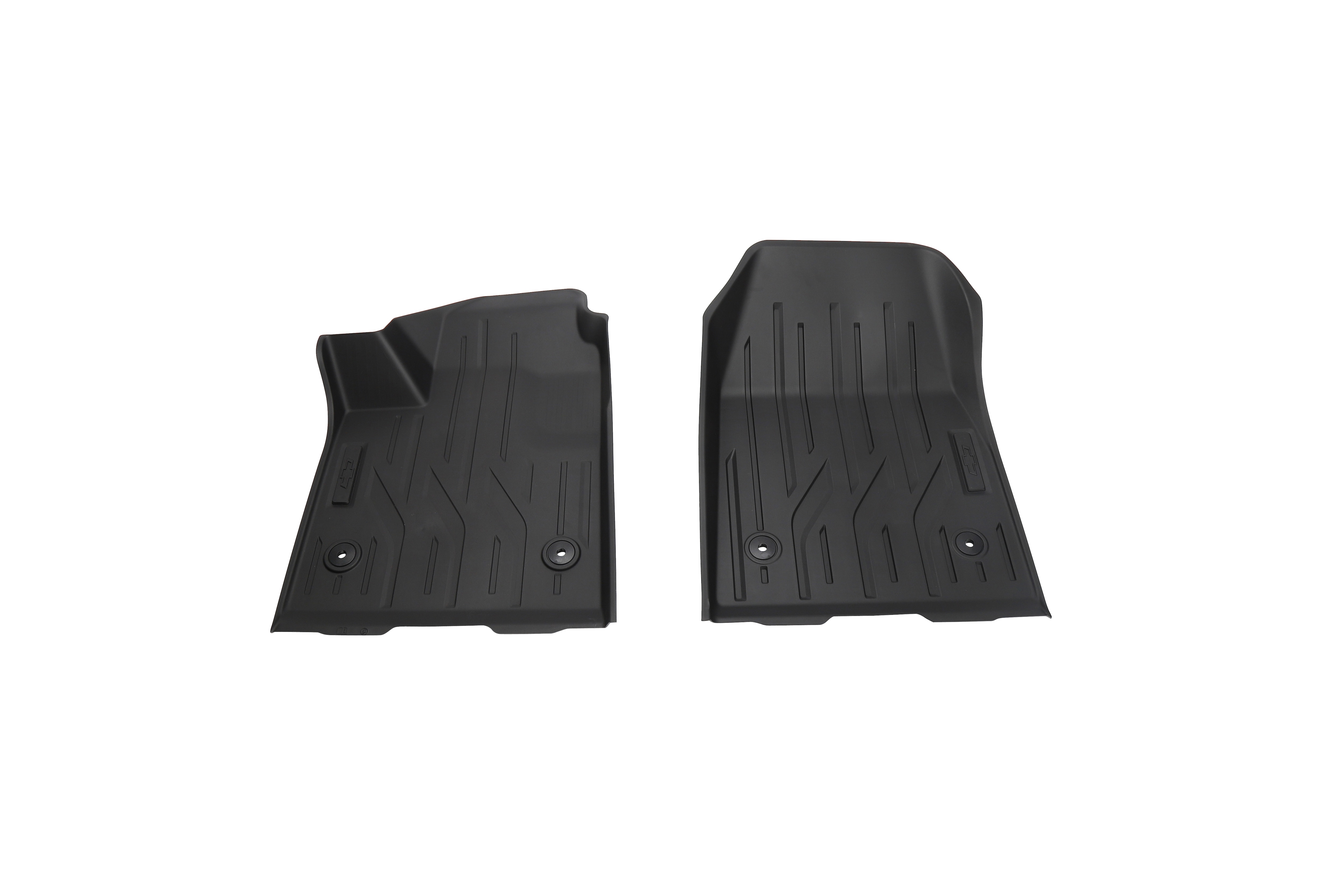 First-Row Premium All-Weather Floor Liners in Jet Black with Bowtie Logo