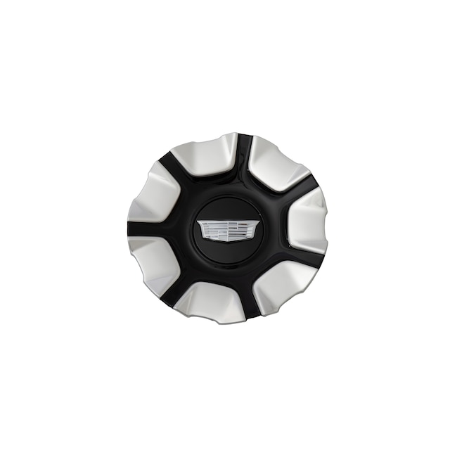 Bright Finish Lug Cover with Center Cap in Black with Monochromatic Cadillac Logo (only for use with SF3 wheel)