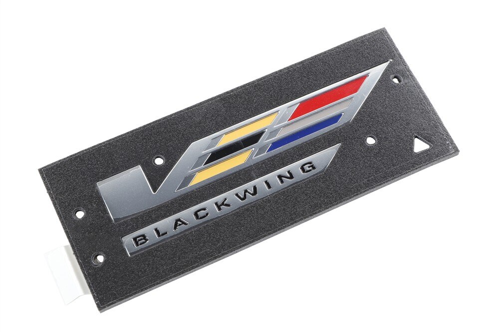 GM Genuine Parts Galvano Silver Front Passenger Side Fender Marketing Package Name Plate