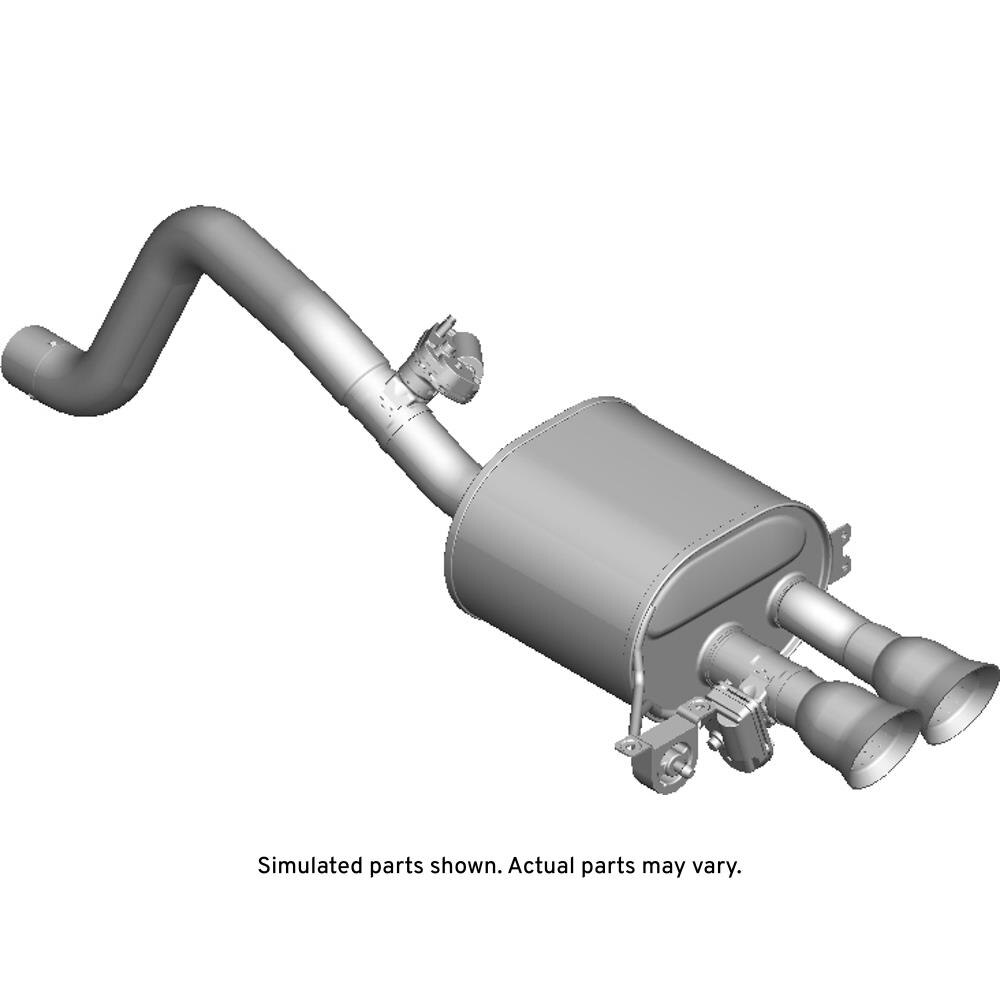 GM Genuine Parts Exhaust Driver Side Rear Muffler with Exhaust Pipe