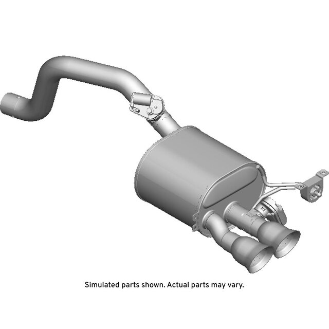 GM Genuine Parts Exhaust Rear Passenger Side Muffler with Exhaust Pipe