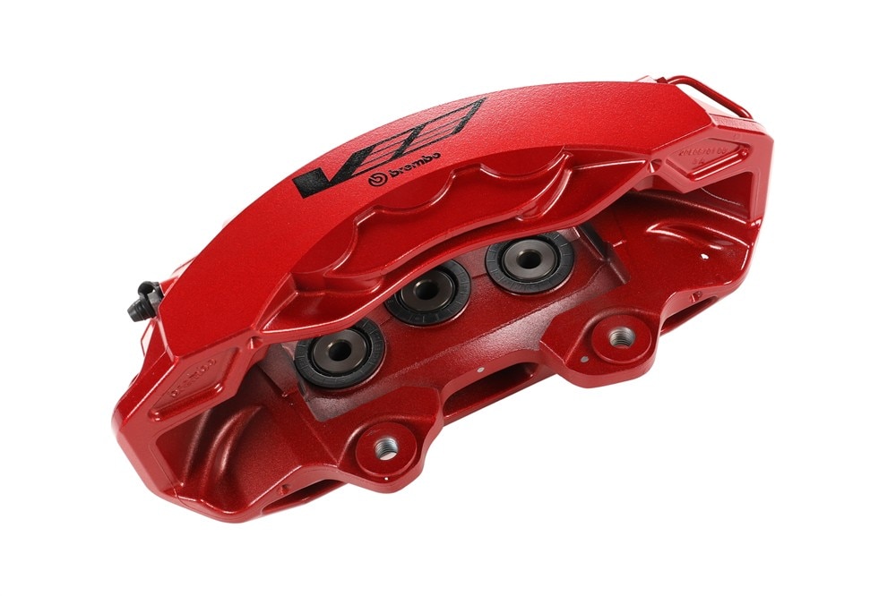 GM Genuine Parts Red Front Driver Side Brake Caliper without Brake Pads