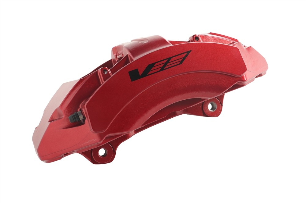 GM Genuine Parts Edge Red Metallic Front Driver Side Brake Caliper without Brake Pads and Bracket