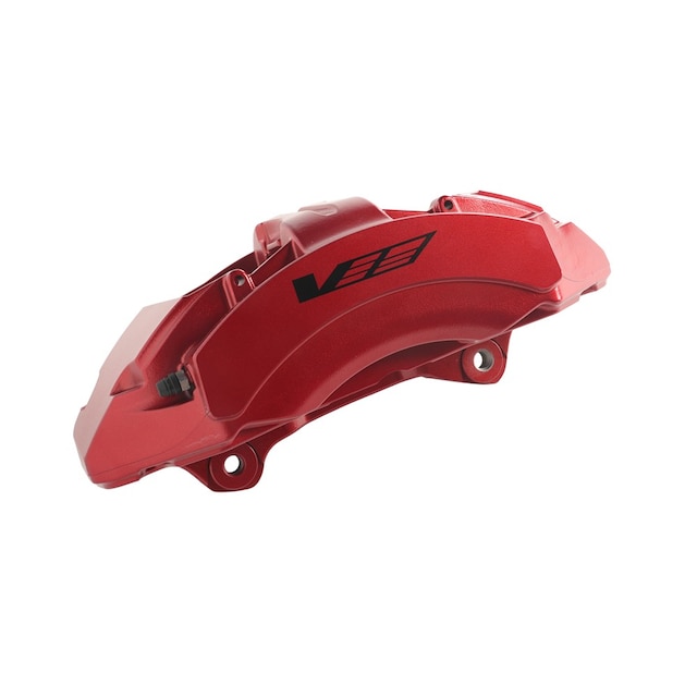 GM Genuine Parts Edge Red Metallic Front Driver Side Brake Caliper without Brake Pads and Bracket