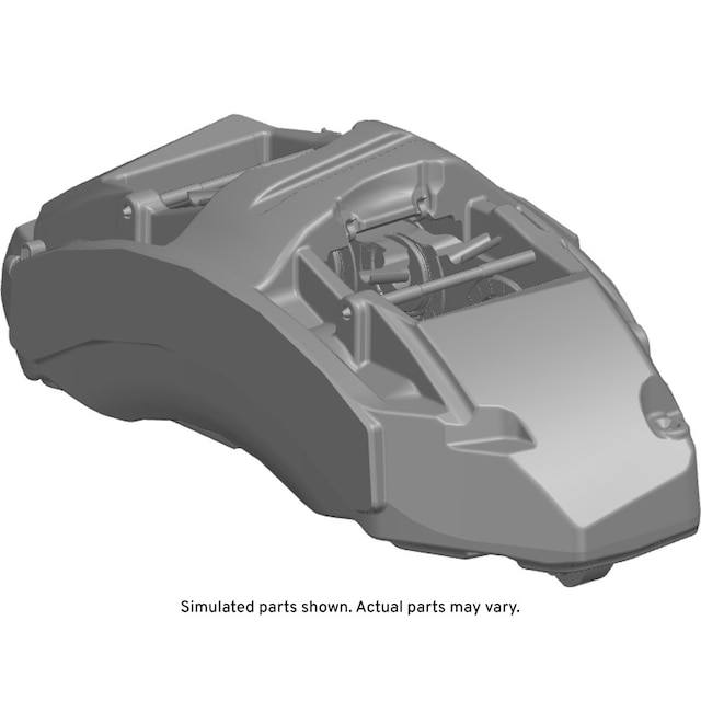 GM Genuine Parts Performance Red Front Driver Side Brake Caliper without Brake Pads and Bracket
