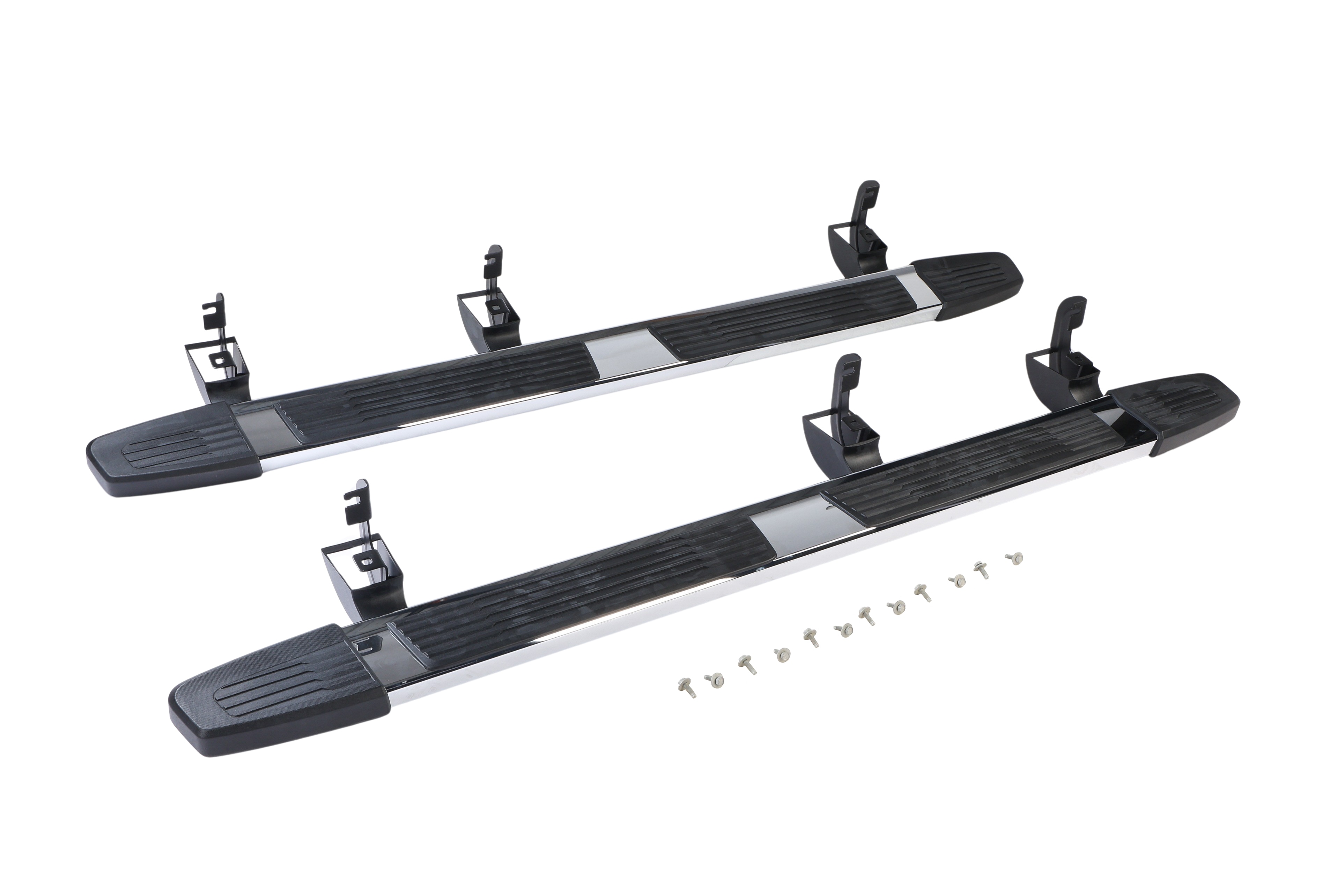 GMC Double Cab 6-Inch Rectangular Assist Steps in Chrome