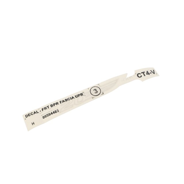 GM Genuine Parts Silver Front Bumper Fascia Upper Decal
