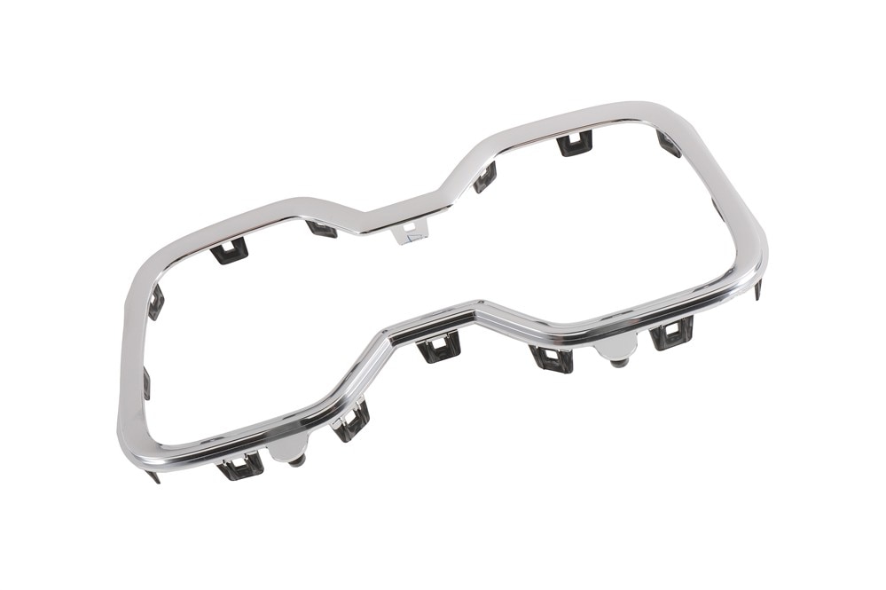 GM Genuine Parts Galvano Silver Front Floor Console Cup Holder Opening Trim Plate