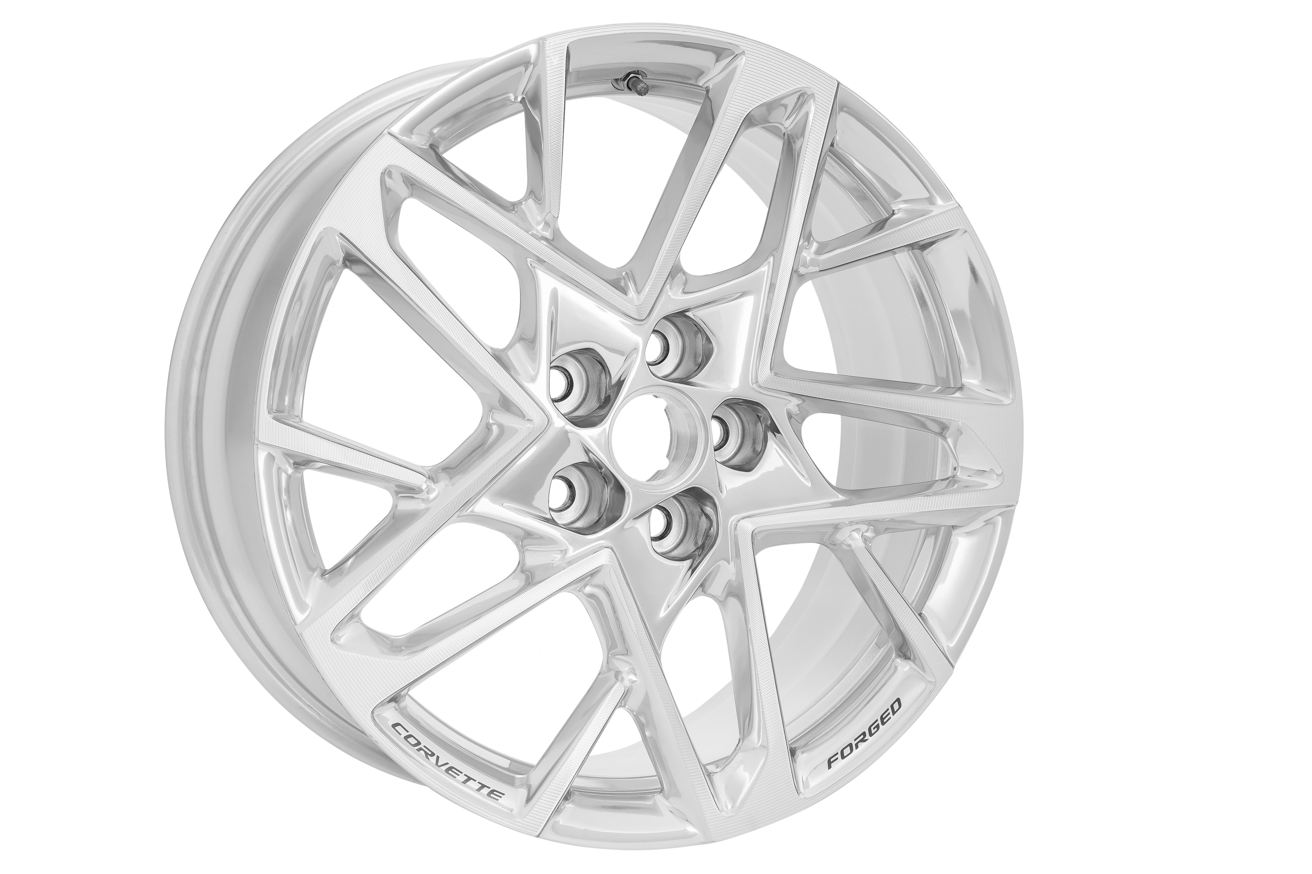 19x8.5-Inch Multi-Spoke Forged Aluminum Front Wheel in Polished