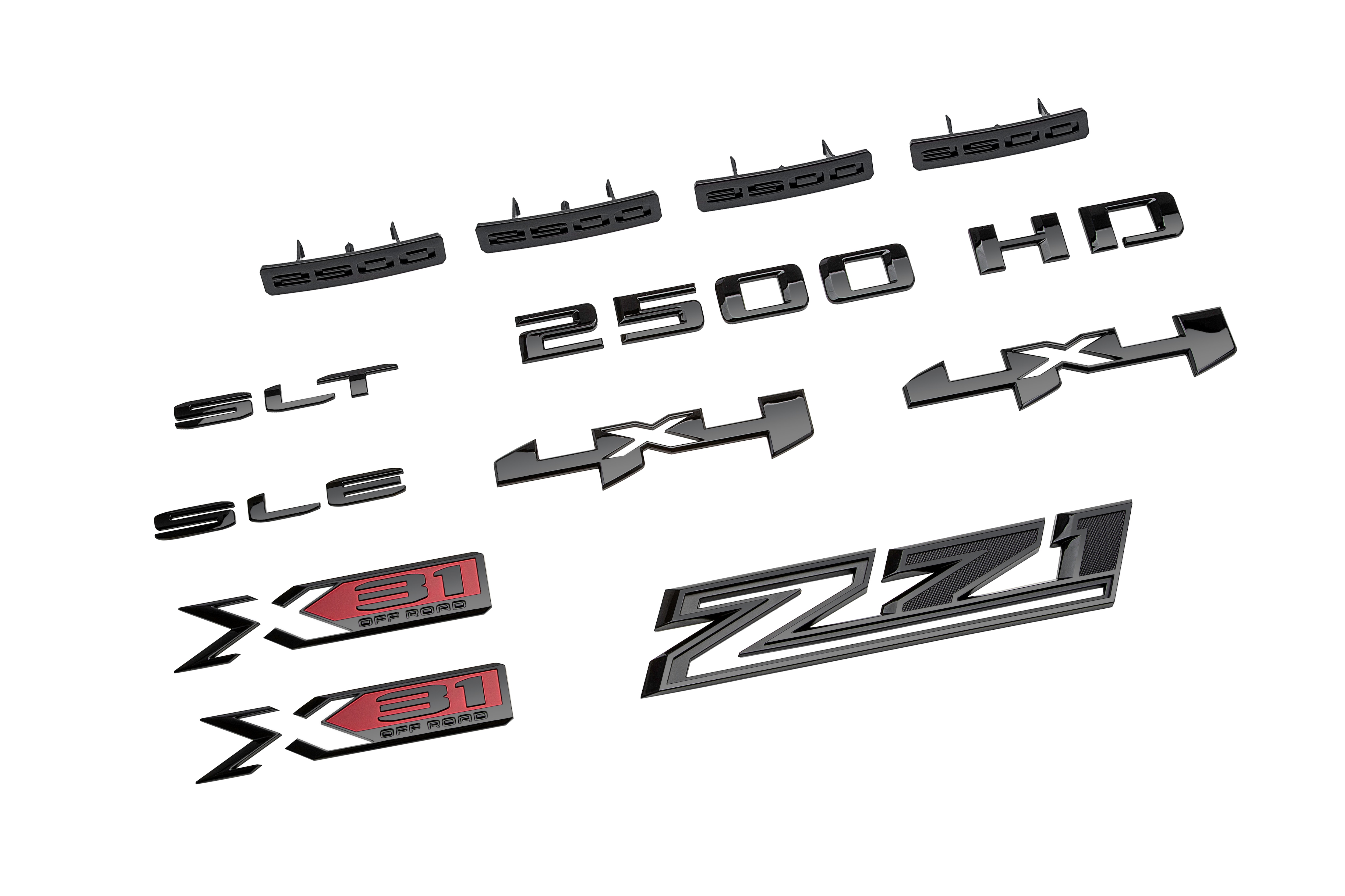 Sierra Emblems in Black (for Use on Base, SLE, SLT and Texas Edition Package)