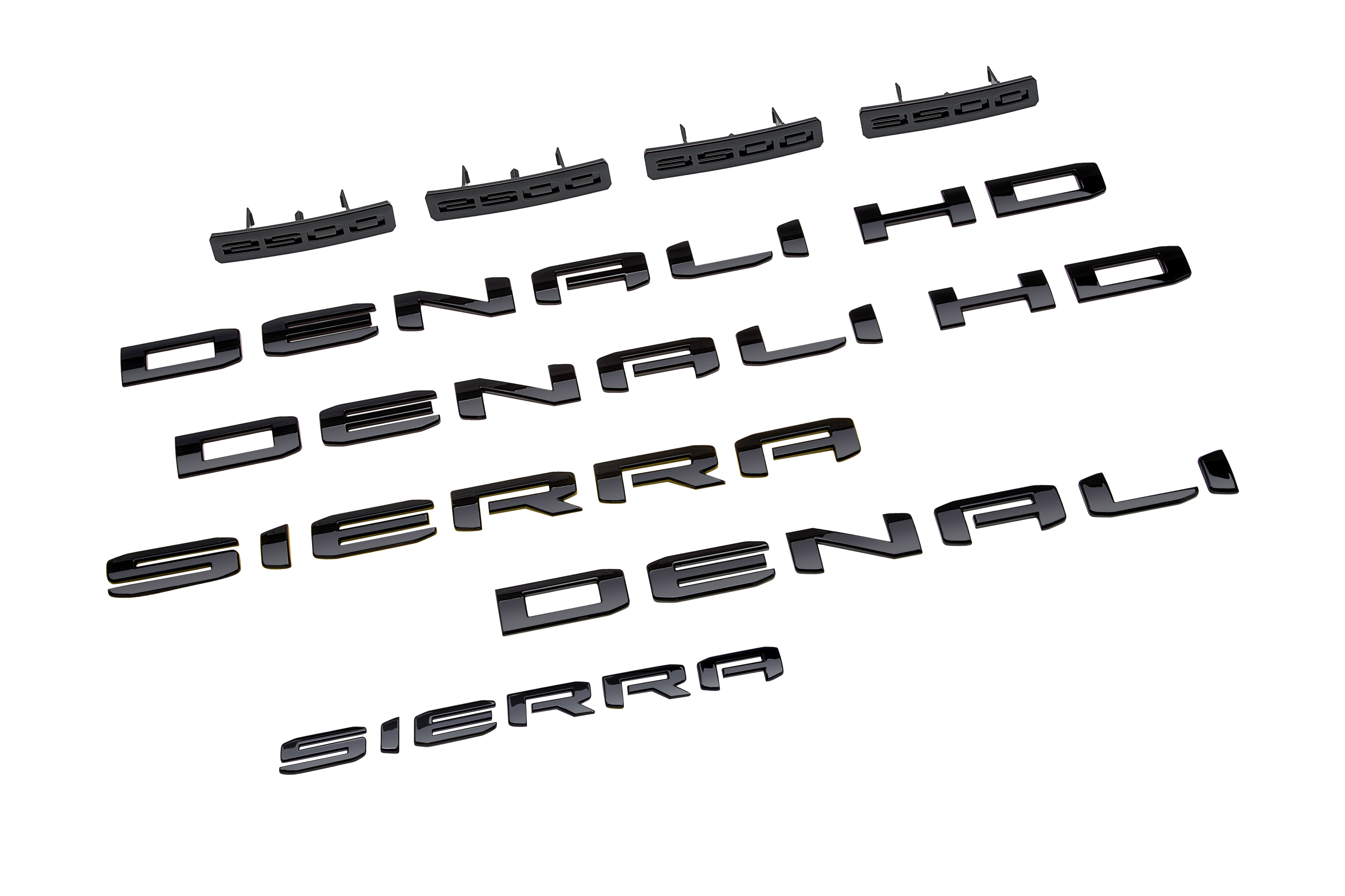 Sierra HD Denali Emblems in Black