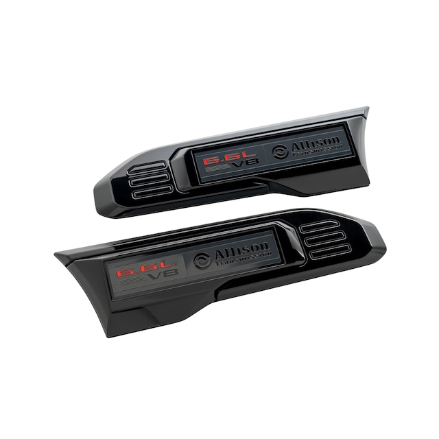 6.6L V8 Allison Transmission Emblems in Black