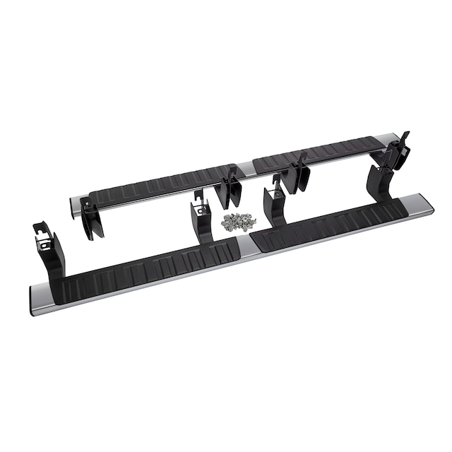 Crew Cab 5-Inch Rectangular Assist Steps in Chrome