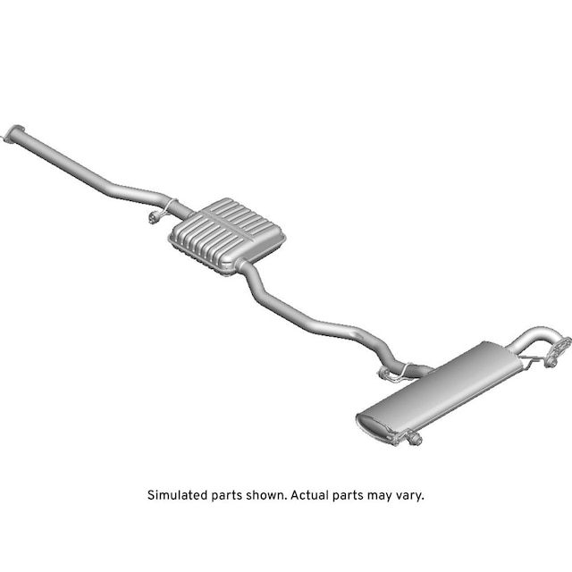 GM Genuine Parts Exhaust Muffler with Exhaust Pipe