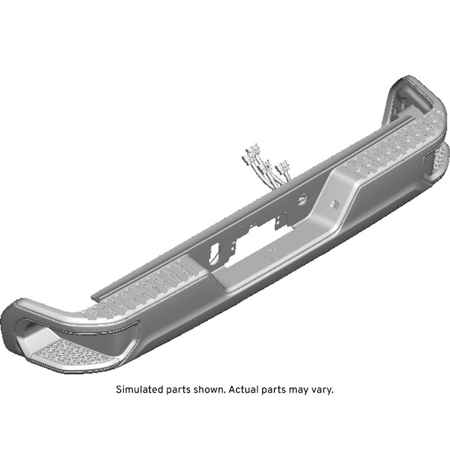 GM Genuine Parts Exterior Bright Chrome Rear Bumper Impact Bar