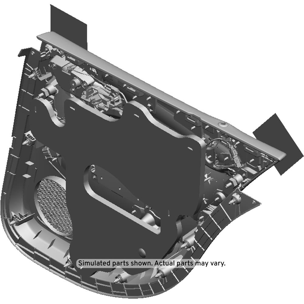 GM Genuine Parts Black Rear Driver Side Door Trim