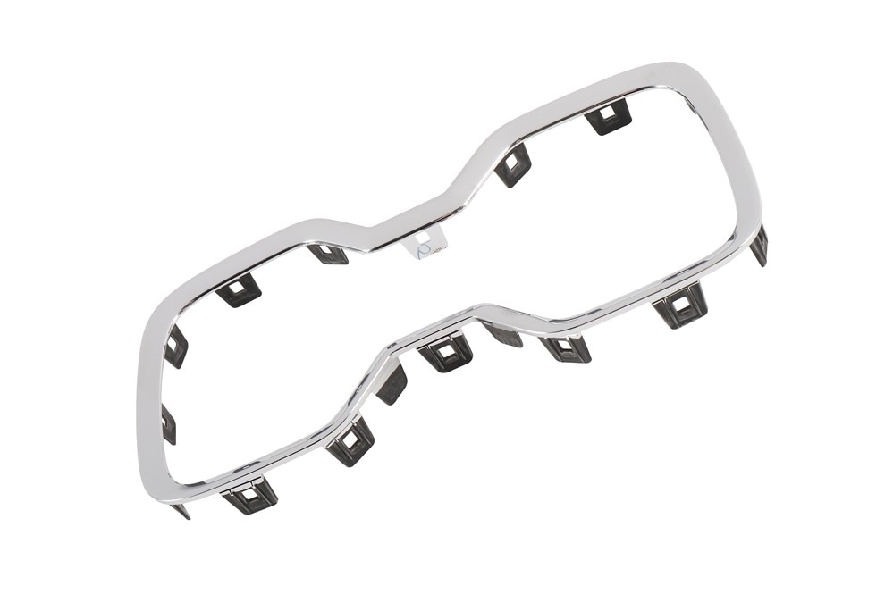 GM Genuine Parts Galvano Silver Front Floor Console Cup Holder Opening Trim Plate