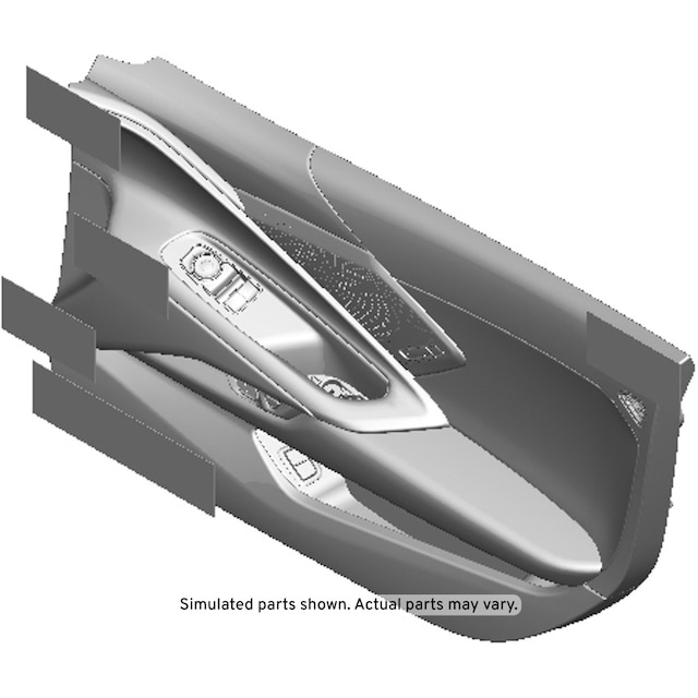GM Genuine Parts Jet Black Front Passenger Side Door Trim