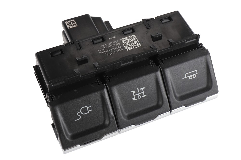 GM Genuine Parts Jet Black Passenger Side Instrument Panel Center Accessory Function Switch