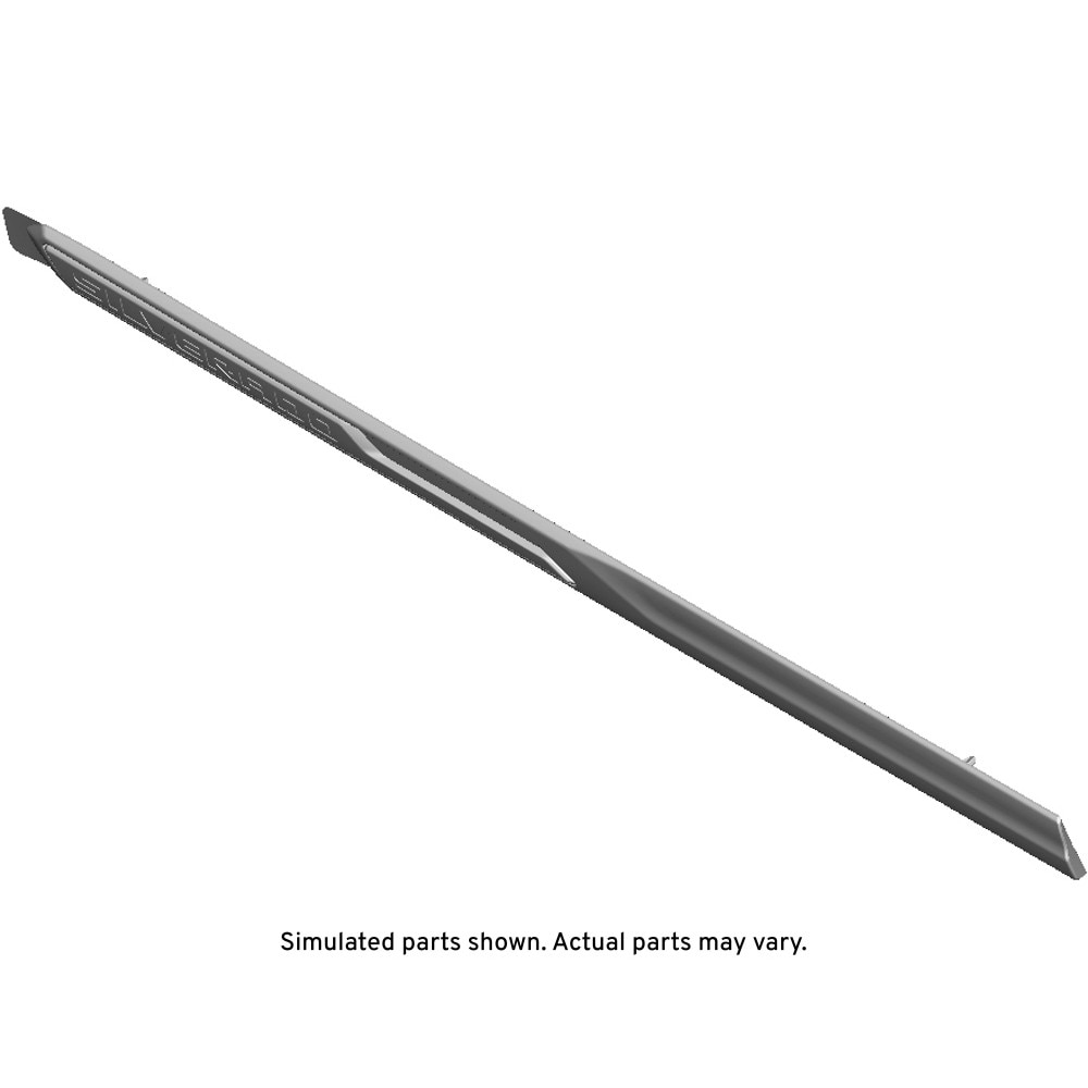 GM Genuine Parts Galvano Silver Front Driver Side Door Molding