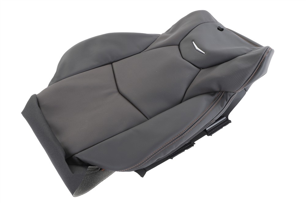 GM Genuine Parts Black-Cinnamon Crust Front Passenger Side Seat Back Cover