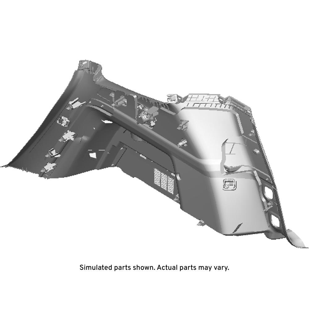 GM Genuine Parts Dark Titanium Driver Side Quarter Lower Rear Trim Panel
