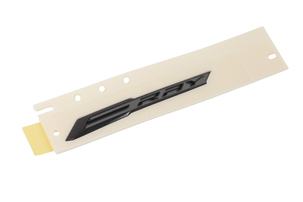 GM Genuine Parts Black Body Driver Side Rear Marketing Package Name Plate