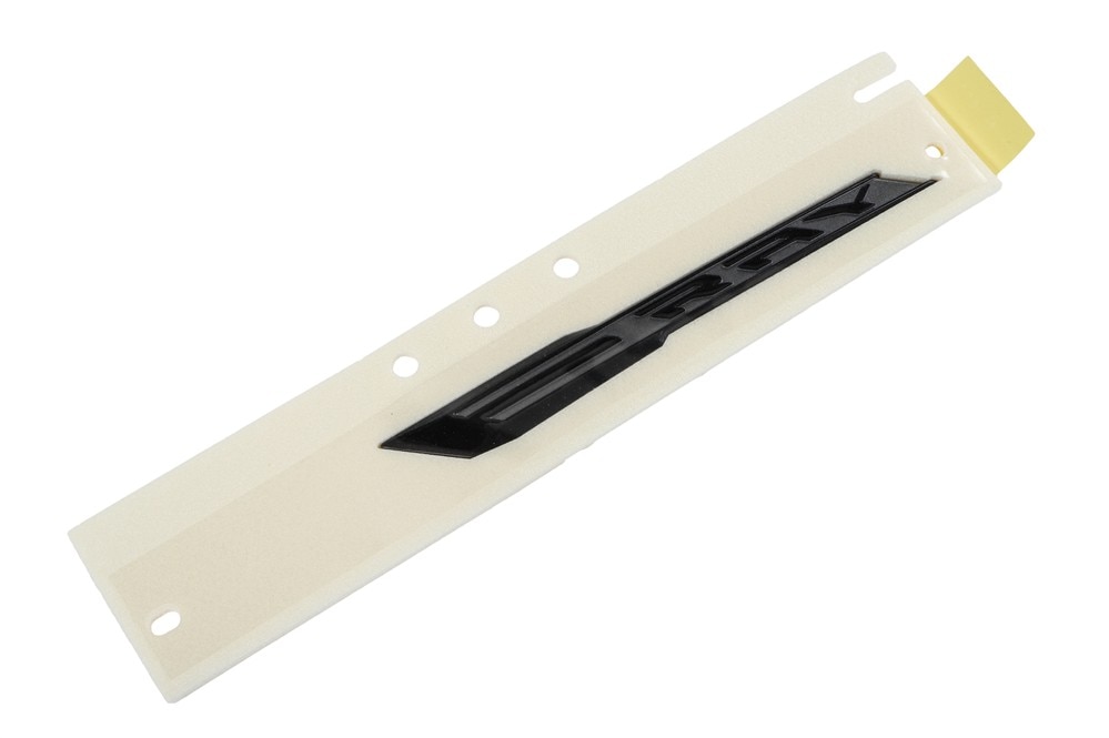 GM Genuine Parts Carbon Flash Metallic Passenger Side-Body Side Rear Marketing Package Name Plate