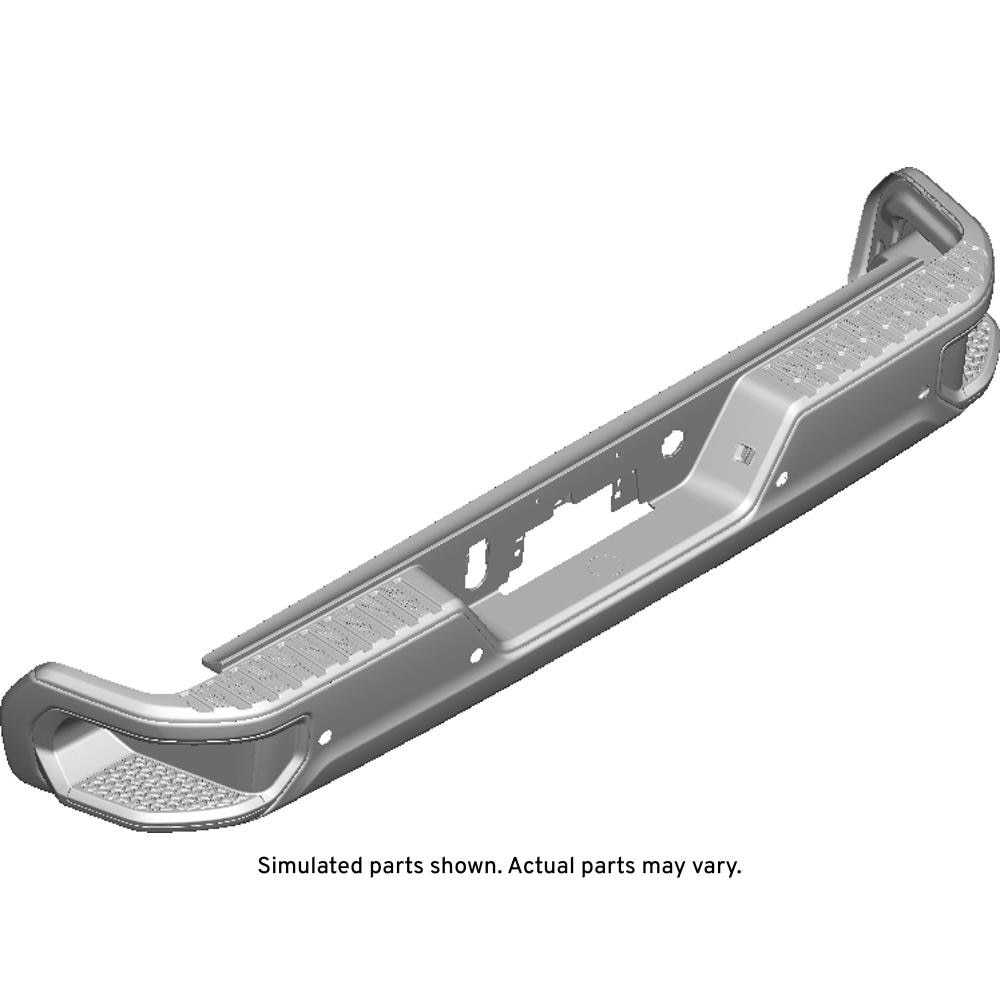 GM Genuine Parts Exterior Bright Chrome Rear Bumper Impact Bar