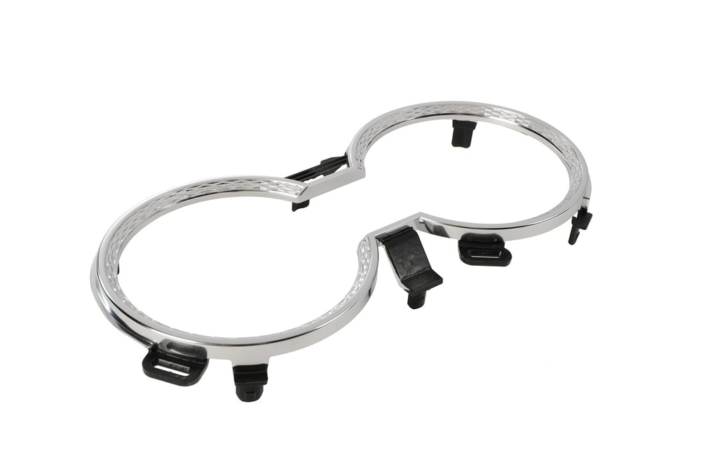 GM Genuine Parts Galvano Silver Front Floor Console Cup Holder Opening Trim Plate