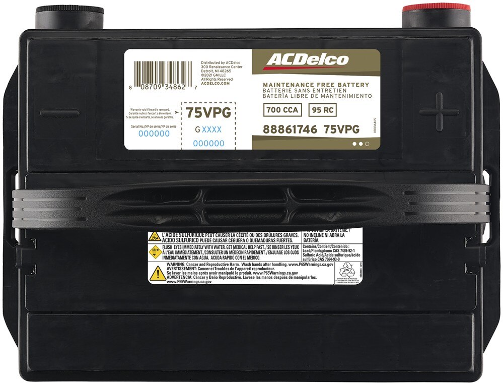 GMC ACDelco Gold 42 Month Warranty BCI Group 75 Battery | 88861746